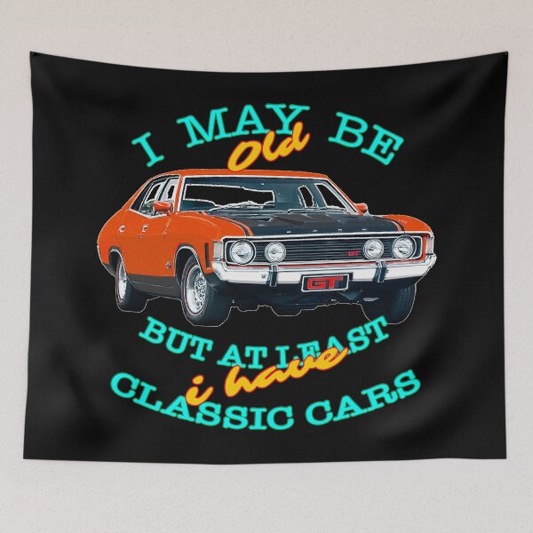 Item preview, Classic Car Humor Sticker – I May Be Old But I Have Classic Cars designed and sold by Michael van der Hoorn.