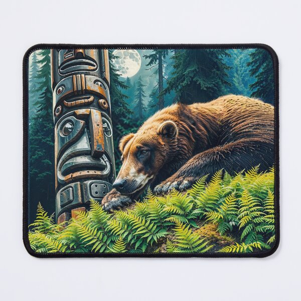 Item preview, Resting Grizzly Bear and Totem designed and sold by Skye Ryan-Evans.