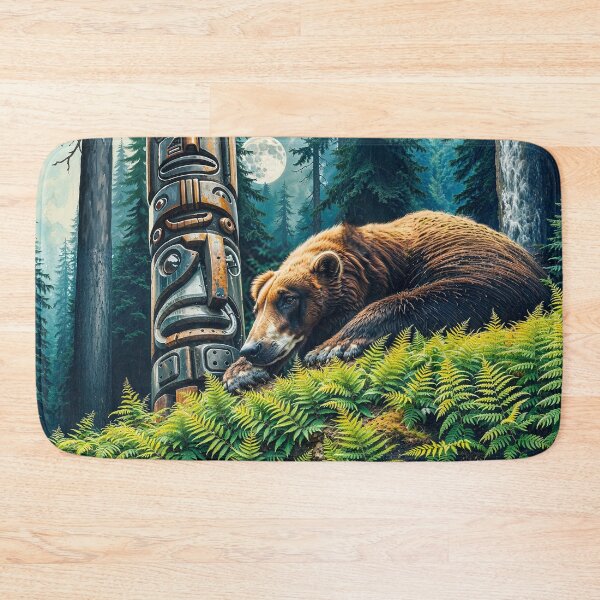 Item preview, Resting Grizzly Bear and Totem designed and sold by Skye Ryan-Evans.