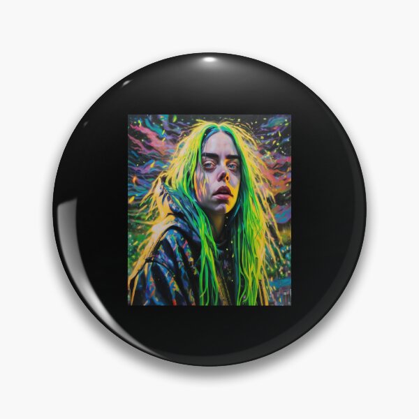 Item preview, "Neon Explosion: Billie Eilish in the Urban Night" designed and sold by Artisticanvas.