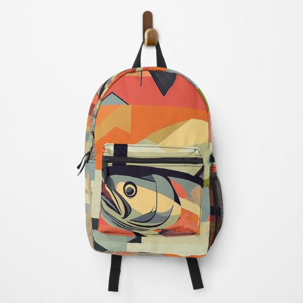 Item preview, Salmon Art Deco Design | Abstract Fish Art Series #2 | Retro Style Art | Fisherman Gift | Pacific NW Gear Co. designed and sold by PacificNWGearCo.