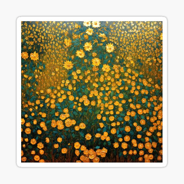 Aperçu de l'œuvre Jardin de fleurs de Gustav Klimt créée et vendue par maniacfitness.