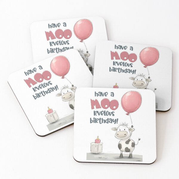 Item preview, Have a MOO-rvelous Birthday! | A Cow-mazing Celebration Full of Fun and Laughter designed and sold by FUNqoosh.