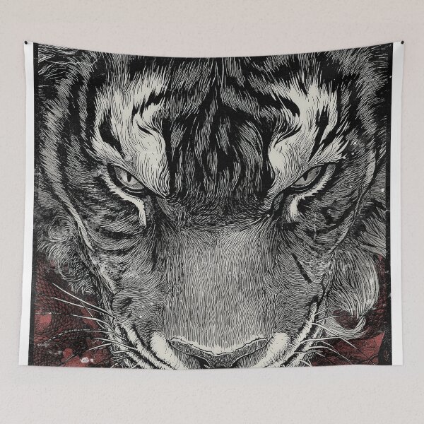 Item preview, Intense Tiger Illustration designed and sold by Qim X Fantasy.