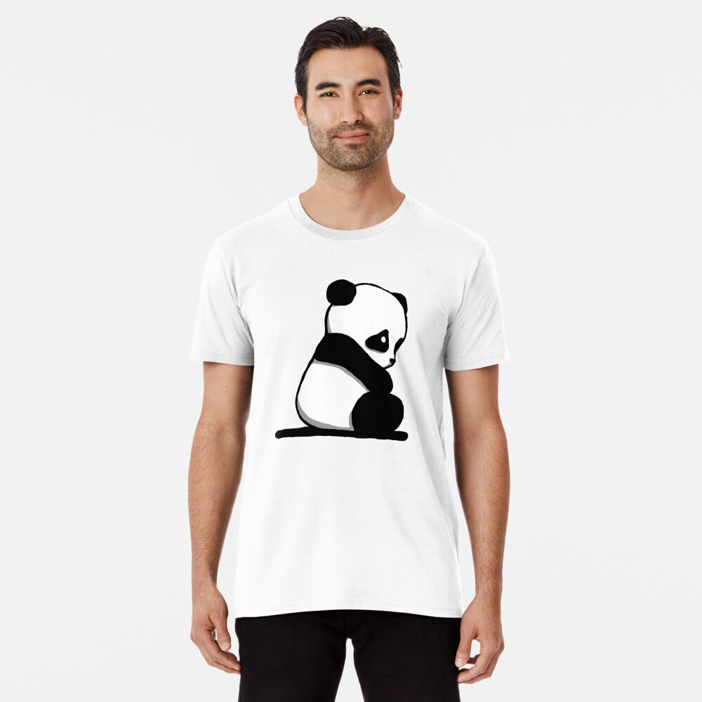 t-shirt com desenho de panda triste - TenStickers