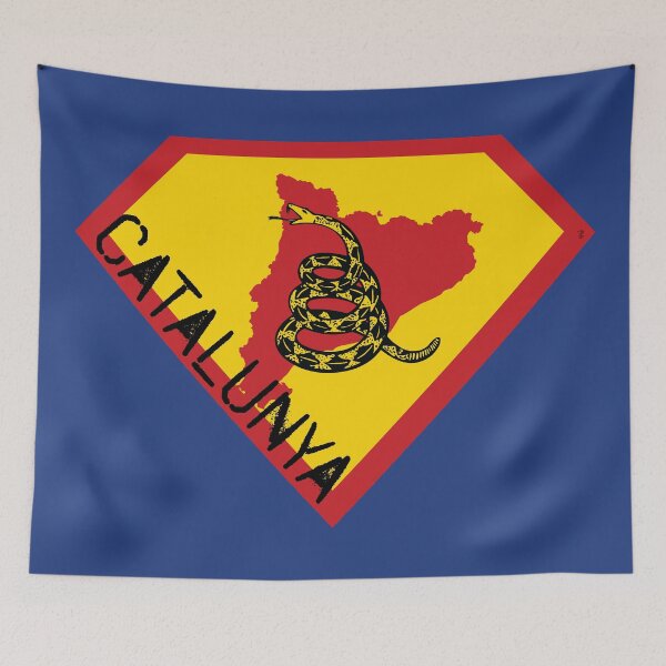 Item preview, CATALONIA CATALAN SHIELD - Freedom Is The Superpower -  Gadsden Snake Flag - Dont Tread On Me SUPERHERO CATALUNYA spellout design designed and sold by pelagio.