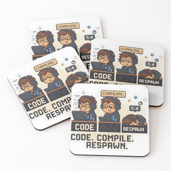 Item preview, Code Compile Respawn Pixel Art Design designed and sold by Nebulous-.
