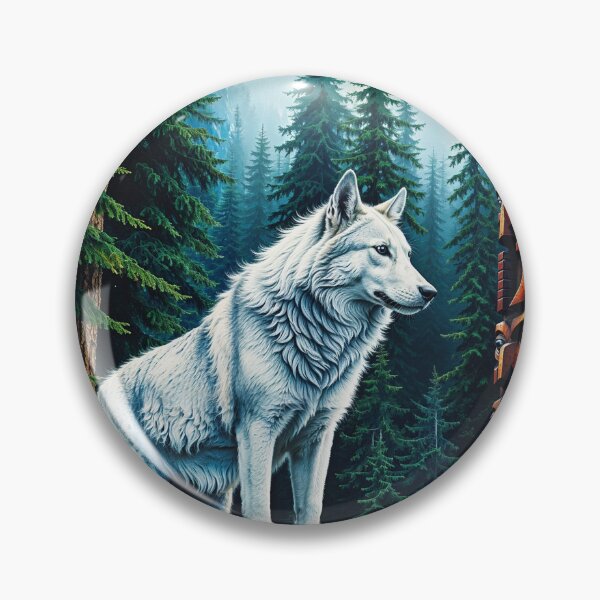 Item preview, Silver Grey Wolf and Totem designed and sold by Skye Ryan-Evans.