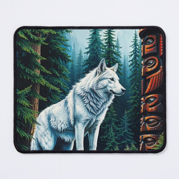 Item preview, Silver Grey Wolf and Totem designed and sold by Skye Ryan-Evans.
