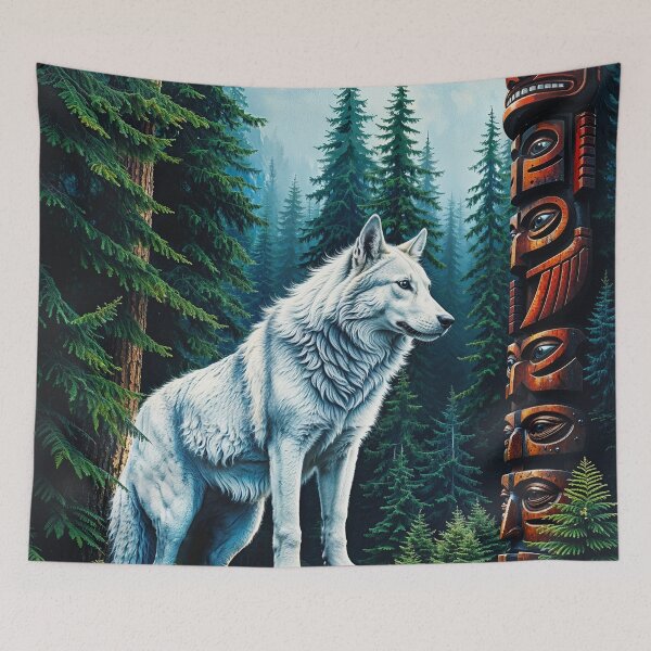 Item preview, Silver Grey Wolf and Totem designed and sold by Skye Ryan-Evans.