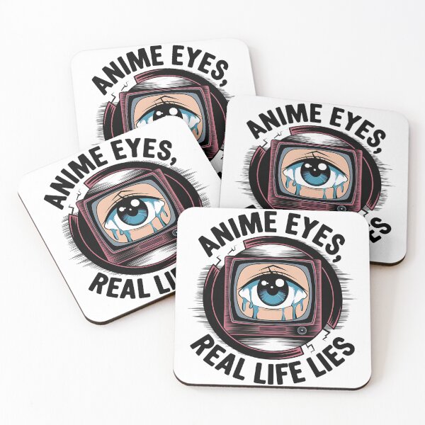 Item preview, Anime Eyes, Real Life Lies – Retro Otaku Vibe designed and sold by Evolved Ape.