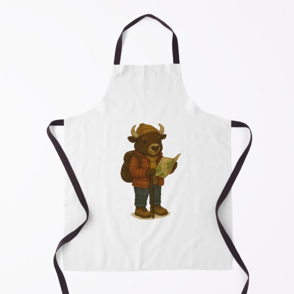 Item preview, Buffalo Explorer with Map – Embroidery Travel Art designed and sold by #Adulting Central.