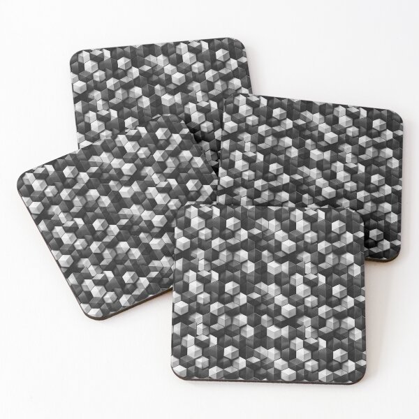 Item preview, Monochrome 3D Hexagon Grid designed and sold by NTGUILTY.