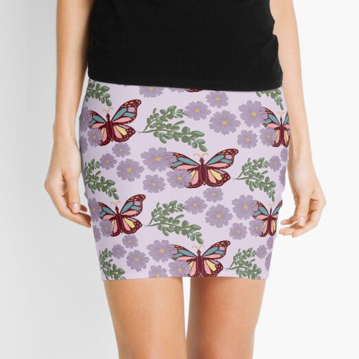 Item preview, Butterfly seamless floral pattern on purple designed and sold by Ammi77.