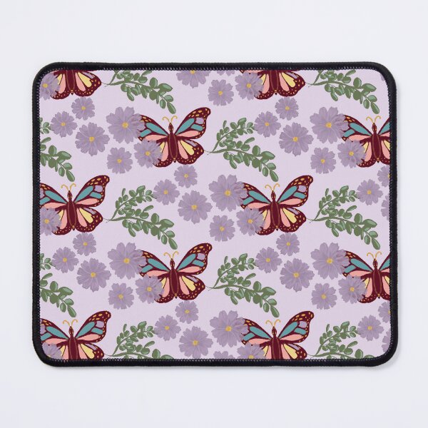 Item preview, Butterfly seamless floral pattern on purple designed and sold by Ammi77.