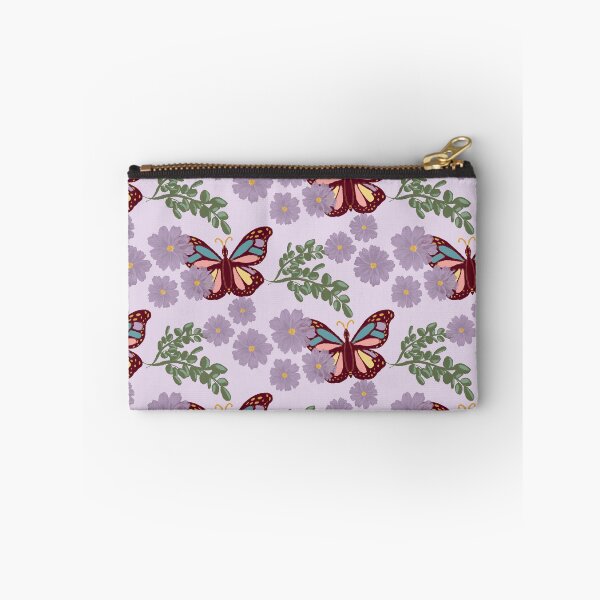 Item preview, Butterfly seamless floral pattern on purple designed and sold by Ammi77.
