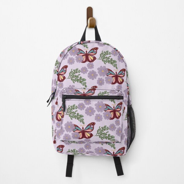 Item preview, Butterfly seamless floral pattern on purple designed and sold by Ammi77.