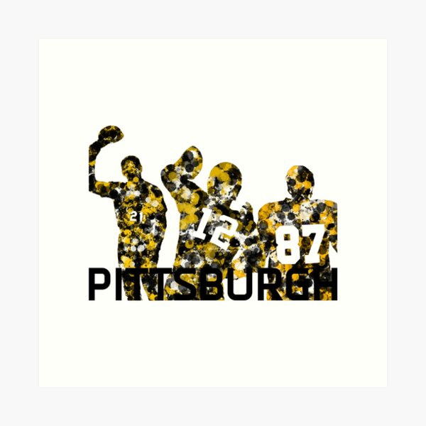 Pittsburgh Sports Teams In Front of Skyline Poster, Pittsburgh Steelers,  Pittsburgh Pirates, Pittsburgh Penguins Art