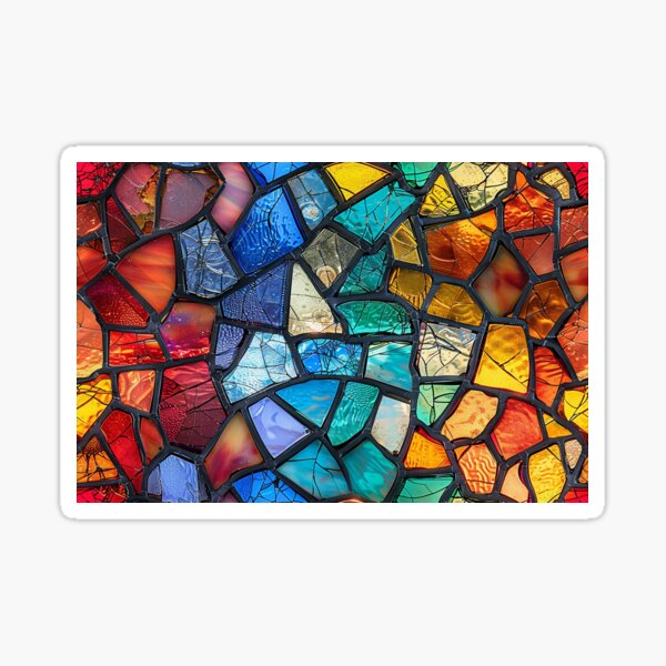 Chromatic Stained Glass Mosaic Sticker