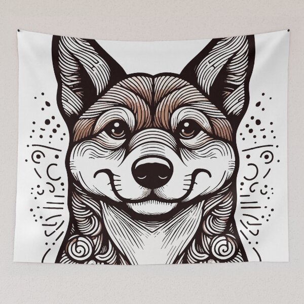 Item preview, Dingo Zen Doodle Art designed and sold by Aritxa.