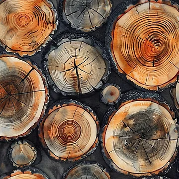 Artwork thumbnail, Rustic Tree Ring Texture by NTGUILTY