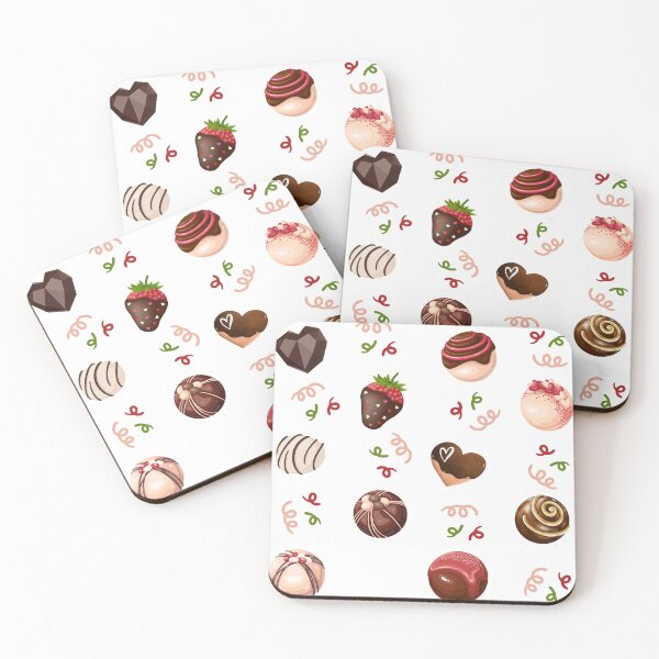 Item preview, Delicious Chocolate Truffle & Strawberry Pattern designed and sold by MadameSayCheese.