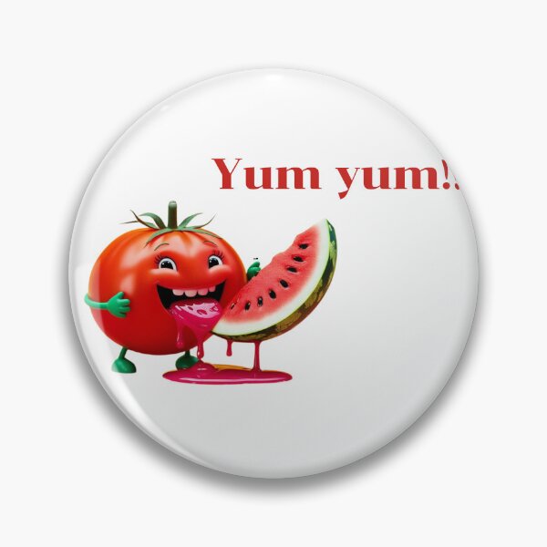 Item preview, cute tomato eating juicy watermelon designed and sold by Chayapa.