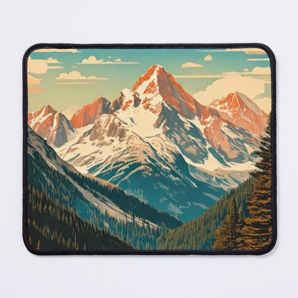 Item preview, Vintage 1950's style retro travel poster for the Rocky Mountains Colorado designed and sold by CattlettArt.