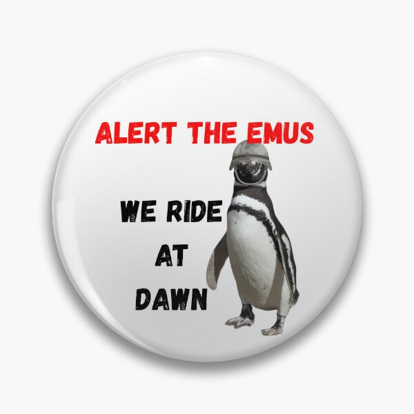 Item preview, Alert the Emus, Penguin Warrior designed and sold by Linklandiya.