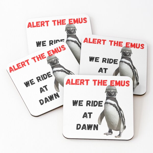 Item preview, Alert the Emus, Penguin Warrior designed and sold by Linklandiya.