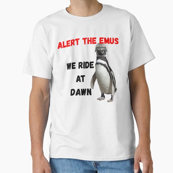 Item preview, Alert the Emus, Penguin Warrior designed and sold by Linklandiya.