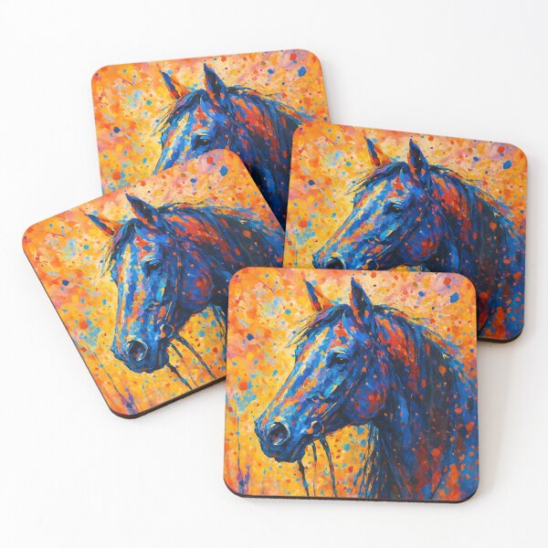 Item preview, Majestic Blue Horse Against Fiery Sky designed and sold by ChrisButler.