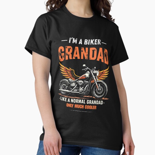 Vista previa del artículo con la obra «Soy un abuelo motero: como un abuelo normal, solo que mucho más genial | Diseño de abuelo motero», diseñado y vendido por DesignDoodleArt.
