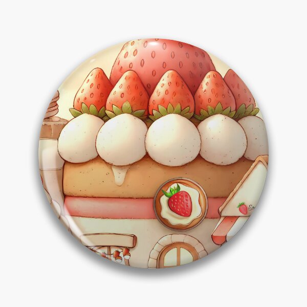Item preview, Strawberry Bear Bakery – Kawaii Dessert House Art designed and sold by dearjunie.