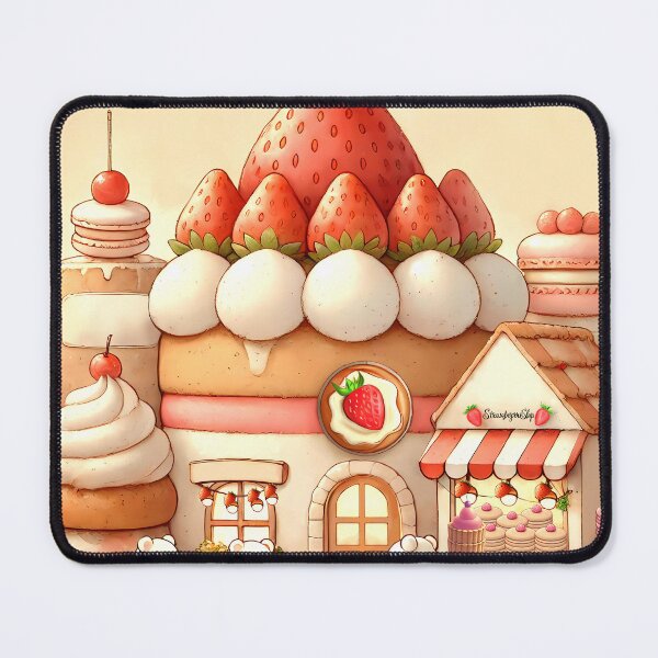 Item preview, Strawberry Bear Bakery – Kawaii Dessert House Art designed and sold by dearjunie.