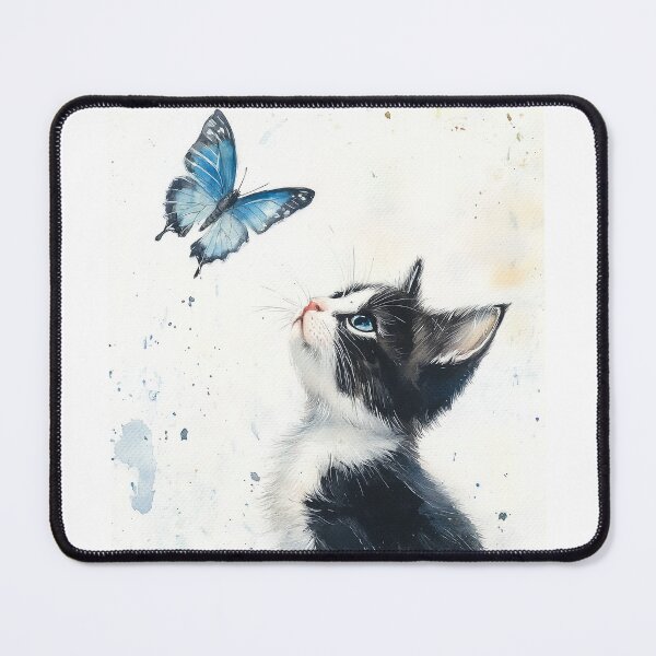 Item preview, Tuxedo Kitten and Butterfly designed and sold by laurashawart.