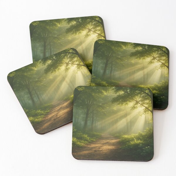 Item preview, Golden Sunlight on Serene Forest Path  designed and sold by kayodeDesign.