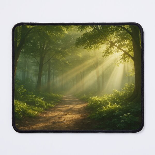 Item preview, Golden Sunlight on Serene Forest Path  designed and sold by kayodeDesign.