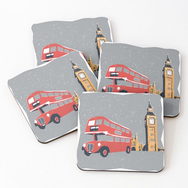 Item preview, London Double Decker Bus & Big Ben – Retro Travel Art designed and sold by Beemyguest.