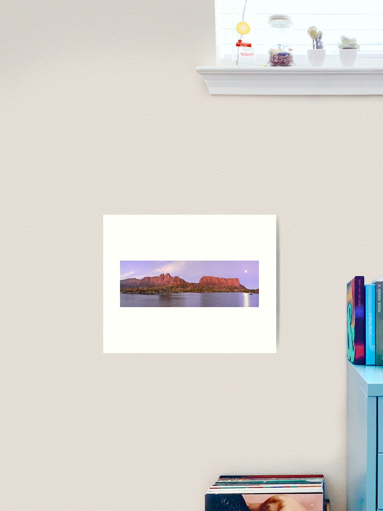 Thumbnail 2 of 3, Art Print, Labyrinth Moonrise, Lake St Clair National Park, Tasmania designed and sold by Chockstone.