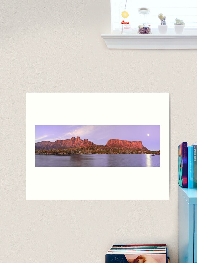 Thumbnail 2 of 3, Art Print, Labyrinth Moonrise, Lake St Clair National Park, Tasmania designed and sold by Chockstone.