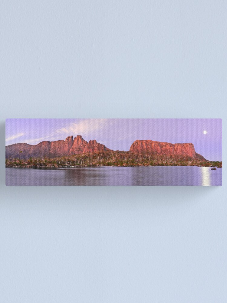 Thumbnail 1 of 3, Canvas Print, Labyrinth Moonrise, Lake St Clair National Park, Tasmania designed and sold by Chockstone.