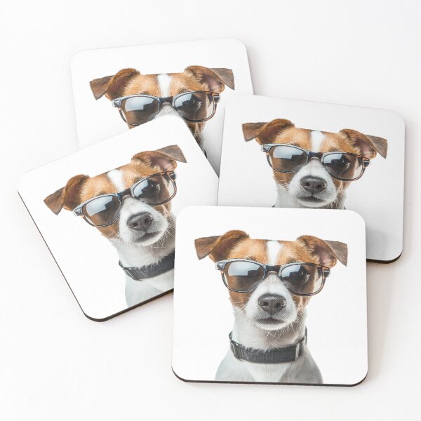 Item preview, Funny cool Russell Terrier Dog wearing sunglasses designed and sold by LazyOwlStore.