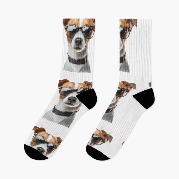 Item preview, Funny cool Russell Terrier Dog wearing sunglasses designed and sold by LazyOwlStore.