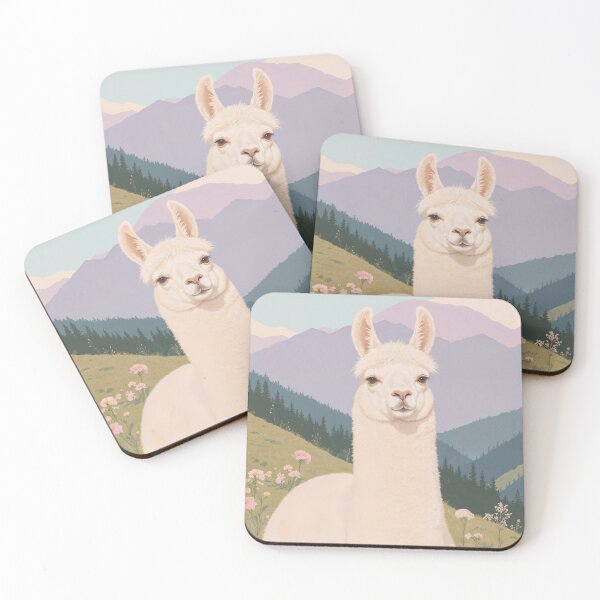 Item preview, white llama in the Andes designed and sold by Mauswohn.
