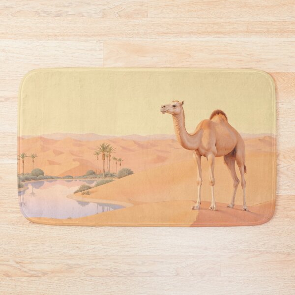 Item preview, Camel by the water in the desert designed and sold by Mauswohn.