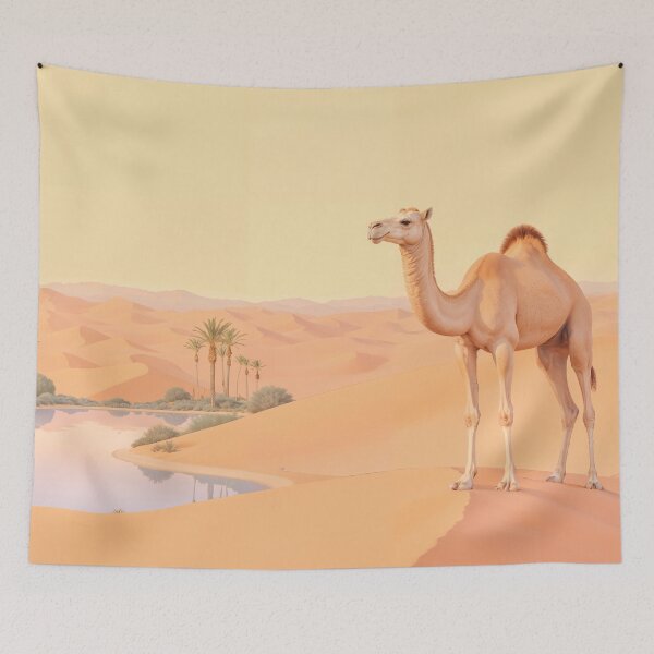 Item preview, Camel by the water in the desert designed and sold by Mauswohn.