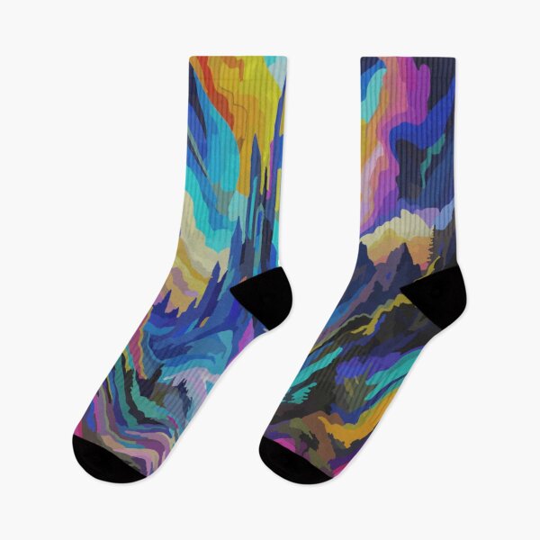 Item preview, 80s Fantasy & Synthwave Stained Glass Fauvism – Neon Abstract Retro Art Print designed and sold by LuxuryApparels.