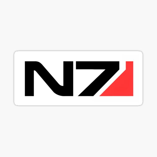 Vista previa del artículo con la obra «N7 - Una historia de Mass Effect (Negro sobre blanco)», diseñado y vendido por SlightlyUnreal.