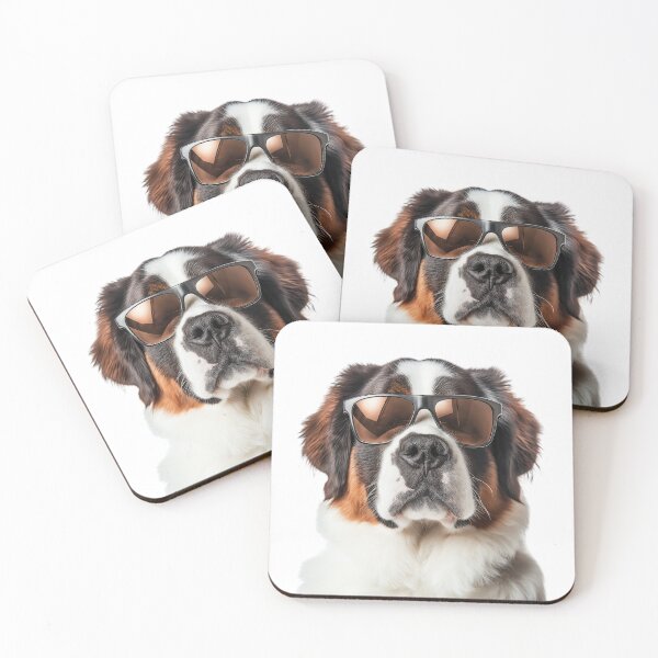 Item preview, Funny cool Saint Bernard Dog wearing sunglasses designed and sold by LazyOwlStore.